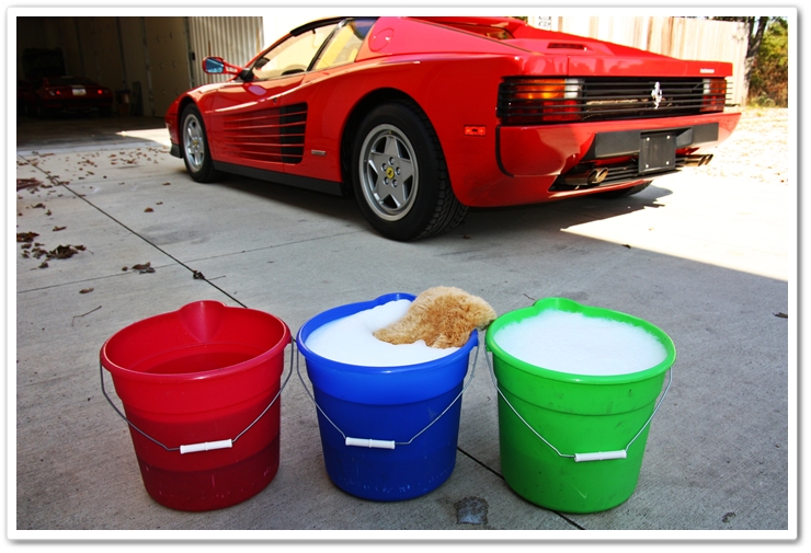 3 buckets for properly washing your car
