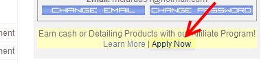 Detailed Image affiliate program sign-up