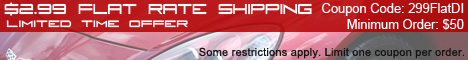 $2.99 Flat Rate Shipping w/ $50 purchase using coupon code 299FLATDI. Some restrictions apply.