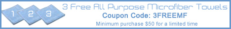 3 Free All Purpose Towels with $50 purchase using coupon code 3FREEMF.