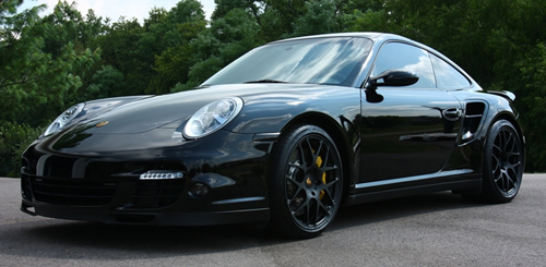 Black Porsche 997 Turbo Paint