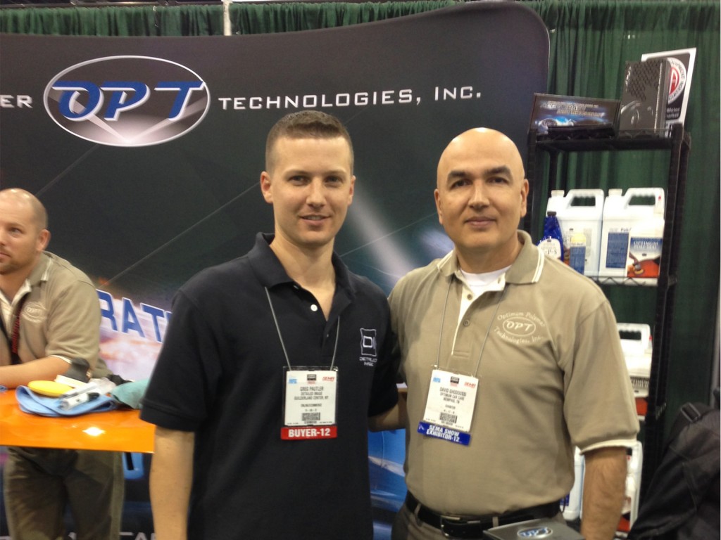 Detailed Image's Greg with Dr. G of Optimum - SEMA Show 2012