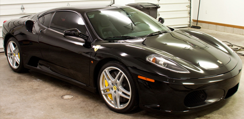 Black Ferrari 430 Paint Correction