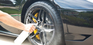 Black Lamborghini Murcielago Paint Correction and Clear Bra Prep