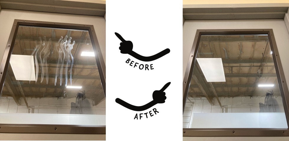 Window Before and After Cleaning