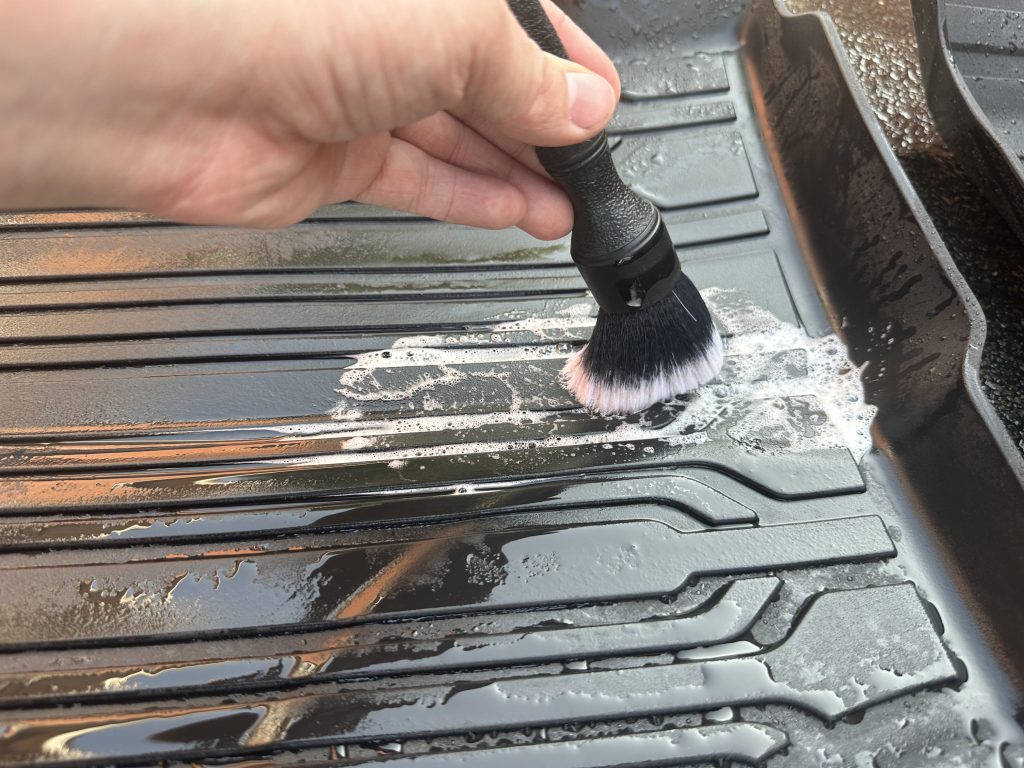 Spot Cleaning with Detail Factory Brush