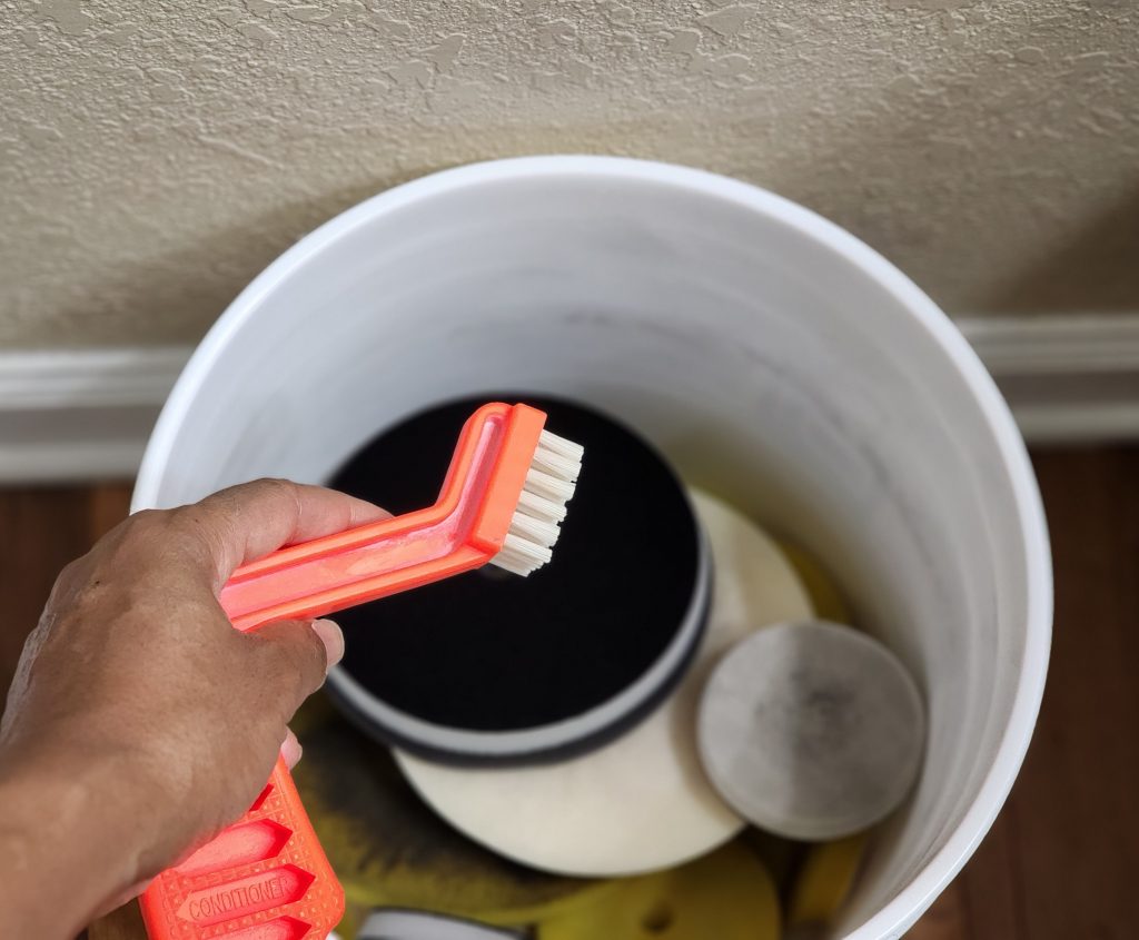 bucket pad cleaner and brush