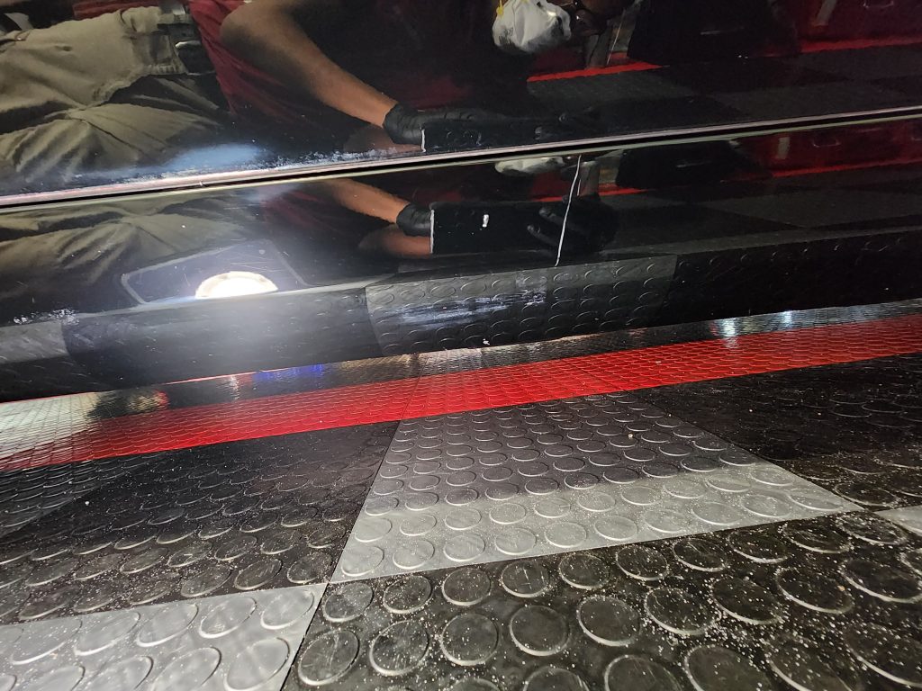 underside of car cleaned