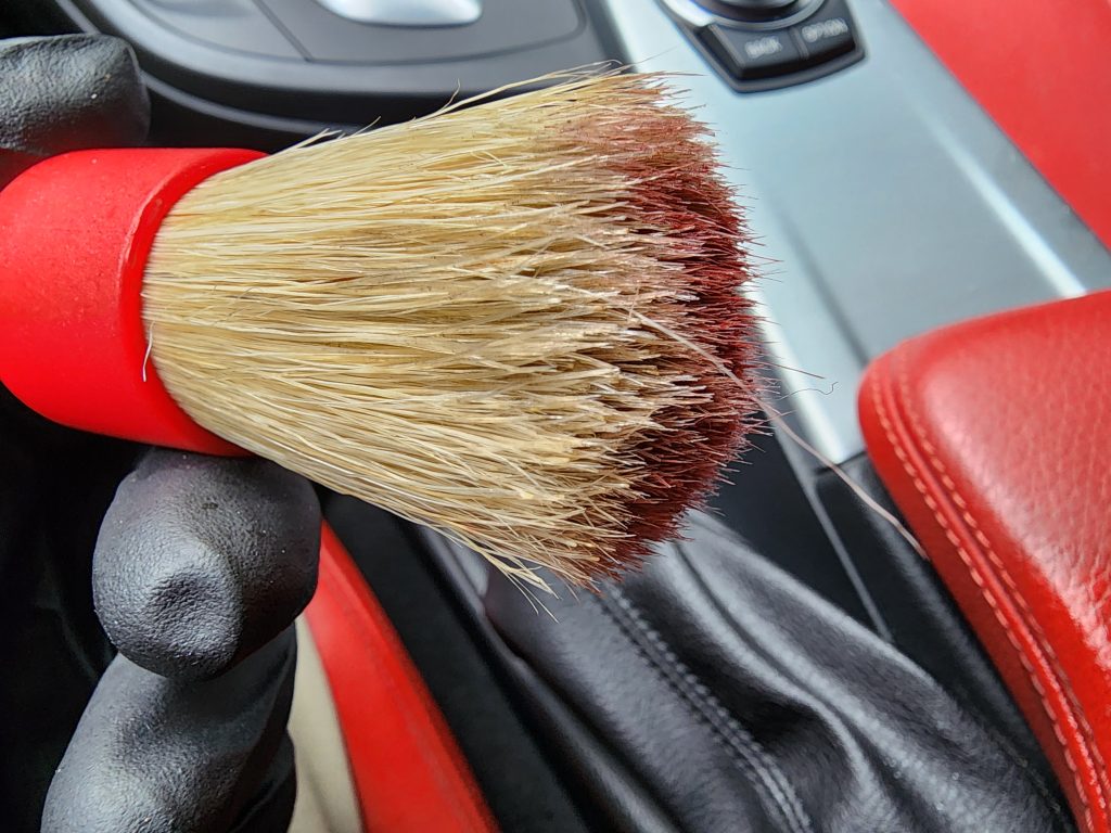dye on brush