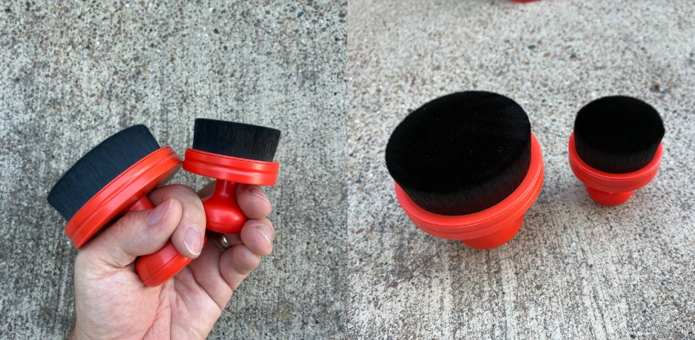 CarPro DarkSide Tire Brushes Side by Side