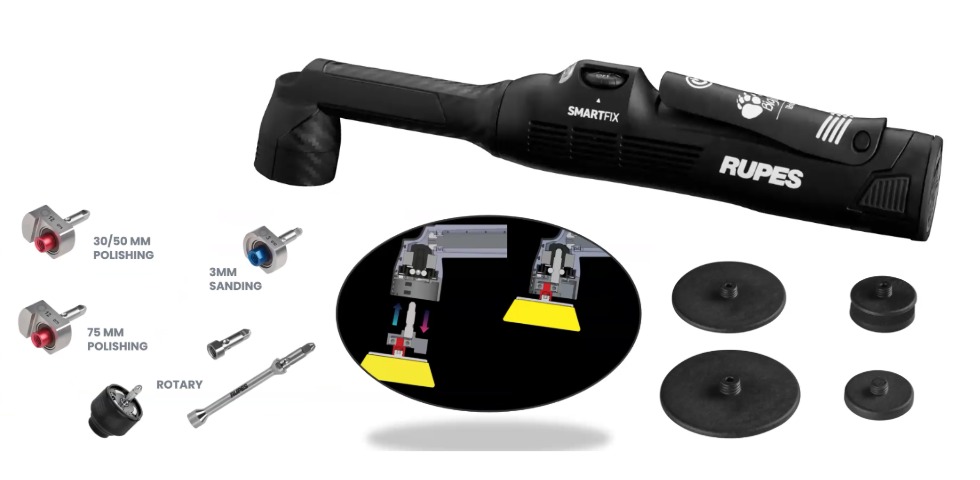 Rupes iBrid Nano II with Attachments and Backing Plates