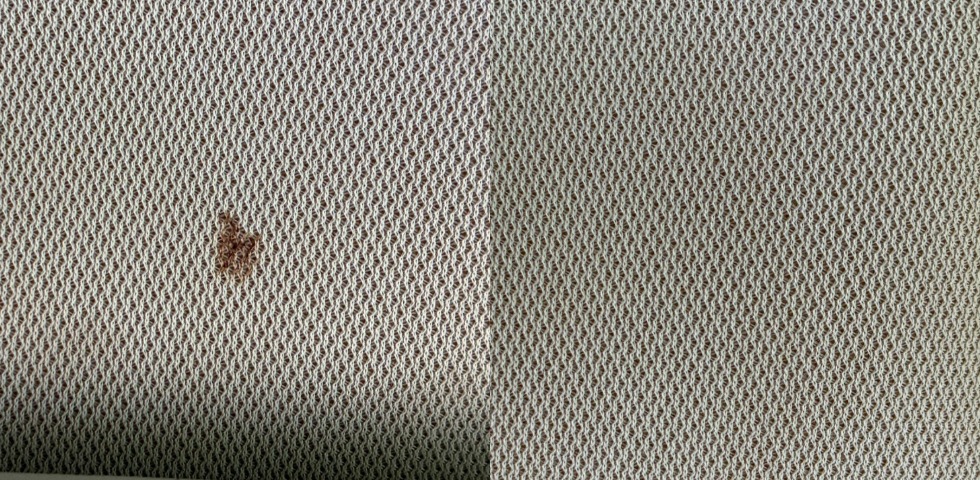 Headliner cleaned with PS Carpet Bomber