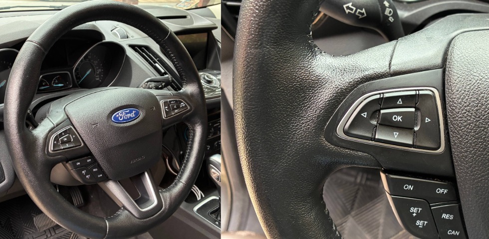Steering Wheel after using Geist Steering Wheel Restoration Kit