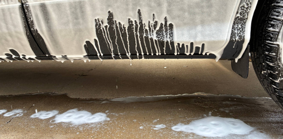 Foam-dripping-off-lower-panel