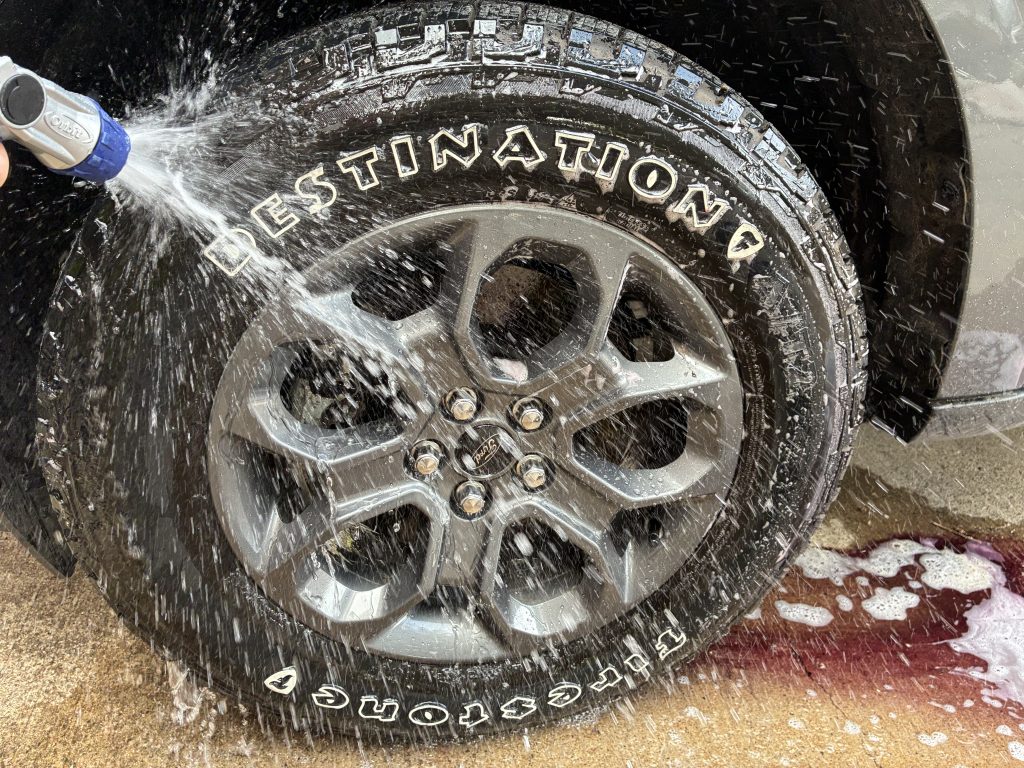 Rinsing Wheels After Cleaning