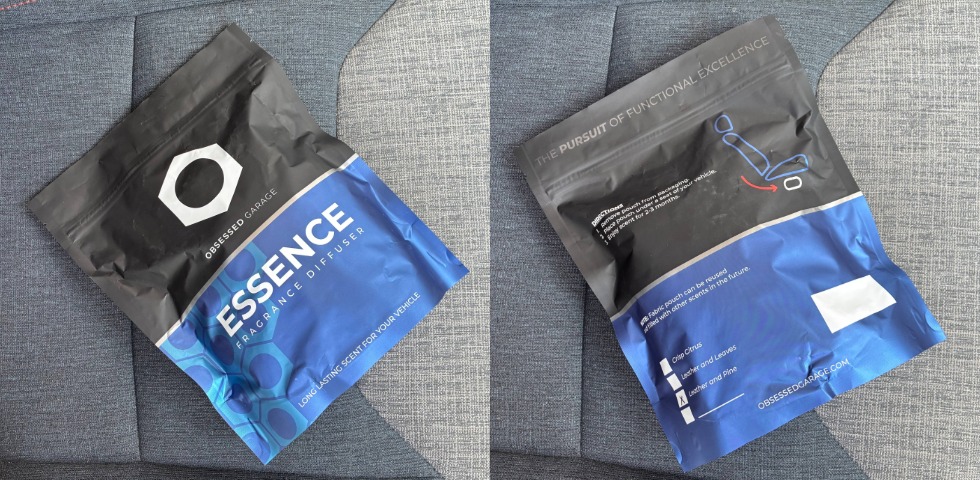 Obsessed Garage Essence Fragrance Diffuser Pouch Packaging