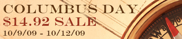 Columbus Day $14.92 Sale