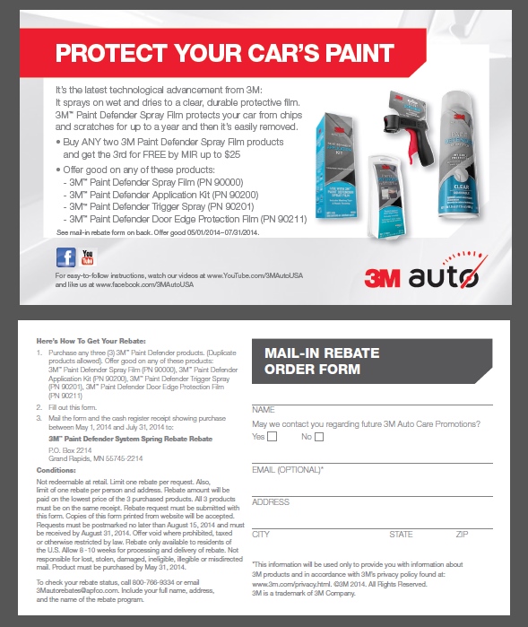 Buy Two 3M Paint Defender Products Get The 3rd For Free The Detailed 