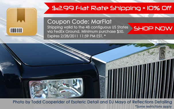 $2.99 Flat Rate Shipping + 10% Off with coupon code MarFlat.  Minimum purchase $50. Expires 2/28/2011 11:59 PM EST.