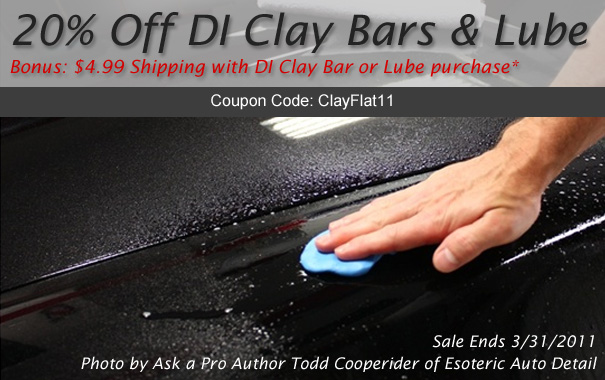 20% Off Clay Bars and Lube Sale