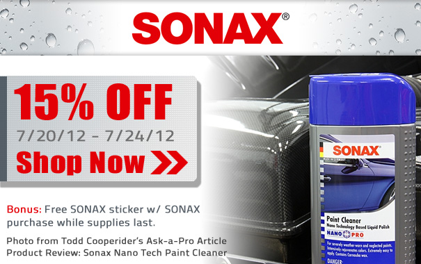 15% off SONAX with bonus