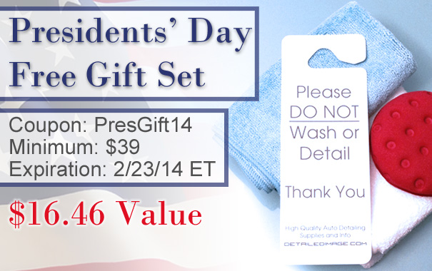 Presidents' Day Free Gift Set - Coupon: PresGift14 - Minimum Spend: $39 - Expires: 2/23/14 ET