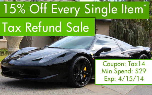 15% Off Every Single Item - Tax Refund Sale - Coupon: Tax14 - Minimum: $29 - some restrictions apply 15% Off Every Single Item - Tax Refund Sale - Coupon: Tax14 - Minimum: $29 - some restrictions apply