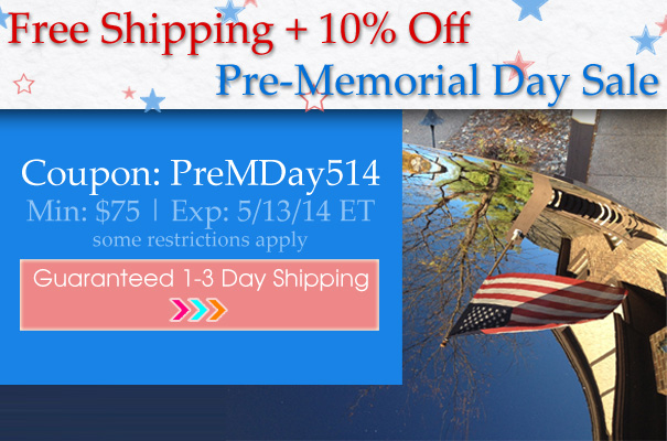 Free Shipping + 10% Off Pre-Memorial Day Sale