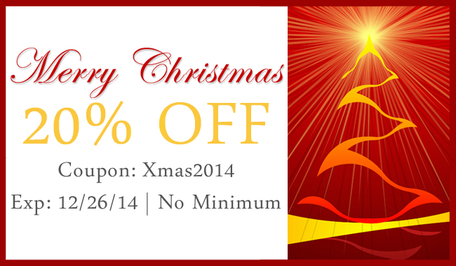 Merry Christmas - 20% Off Coupon Xmas2014