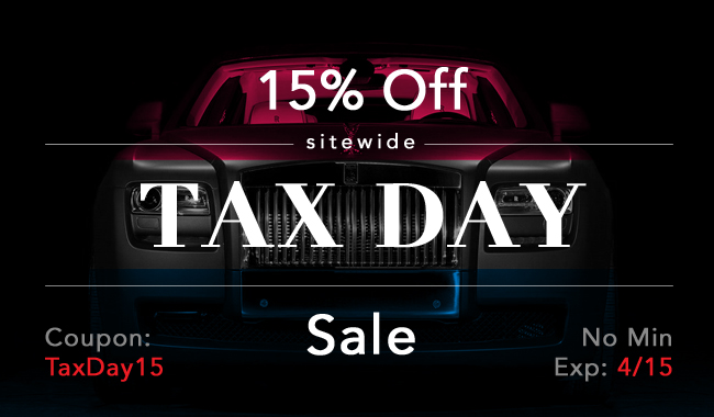 15% Off Tax Day Sale - Coupon TaxDay15 - Expiration 4/15/15 ET