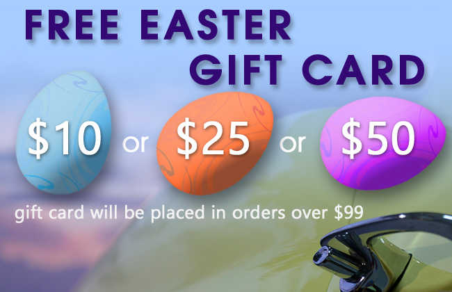 Free Easter Gift Card - $10, $25 or $50 gift card will be placed in orders over $99