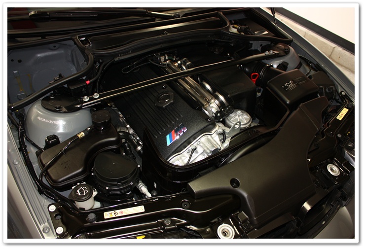 2005 BMW M3 engine bay detailed by Esoteric Auto Detail
