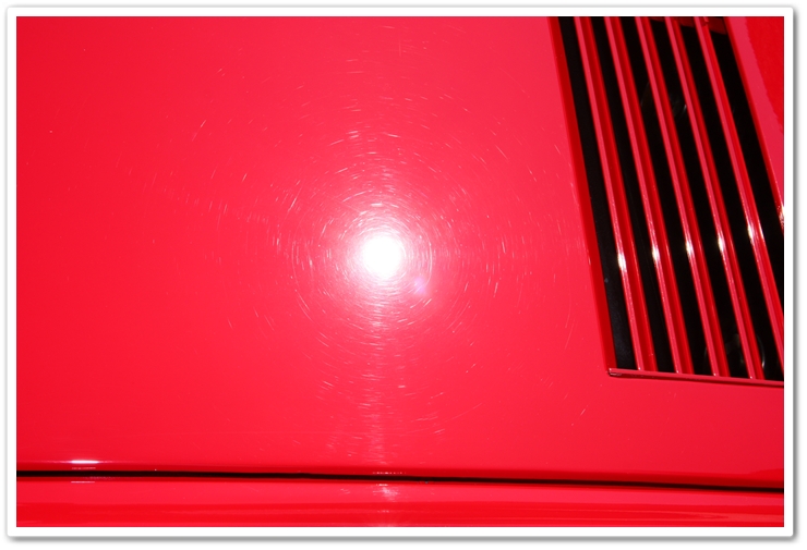 1985 Ferrari 288 GTO swirled paint before detailing