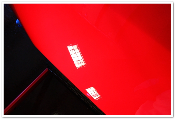 1985 Ferrari 288 GTO paint after polishing with Menzerna Super Intensive Polish and an orange pad