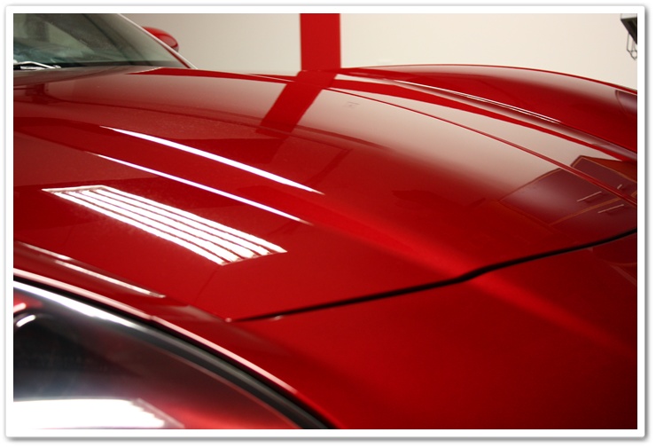 2008 Chevy Corvette in Crystal Red Metallic after applying Blackfire Wet Diamond by Esoteric Auto Detail