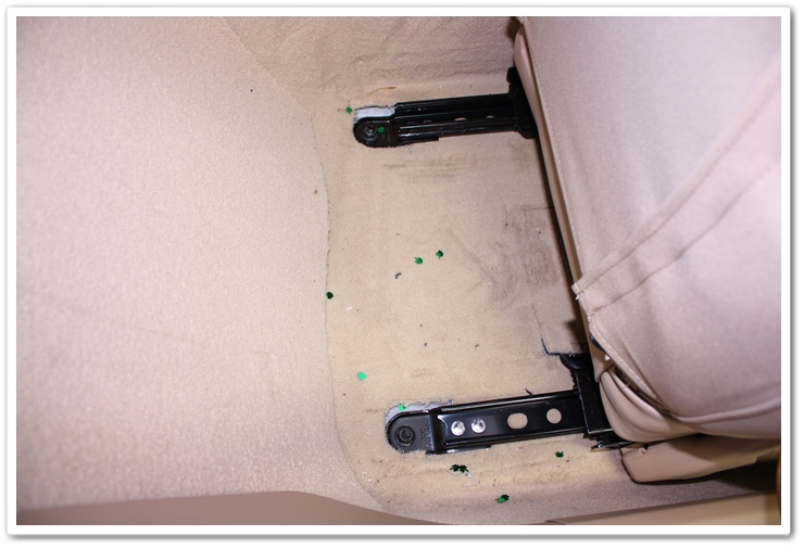 Interior of a newly delivered 2008 Chevy Corvette with free shamrocks