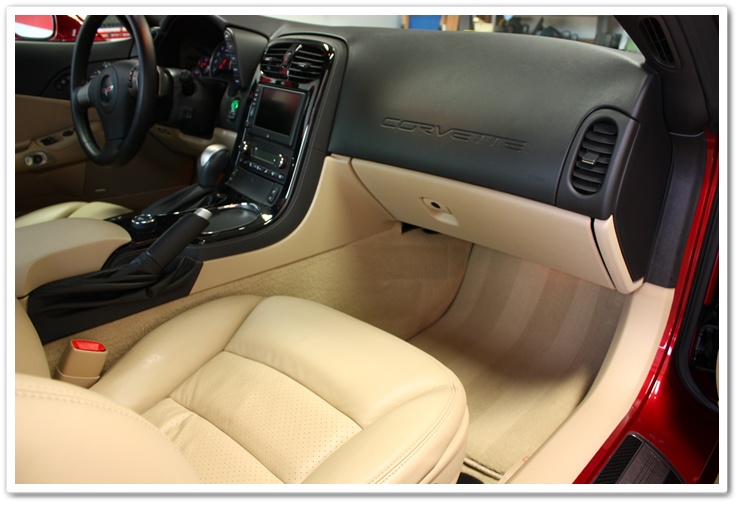 2008 Chevy Corvette interior after an Esoteric Auto Detail