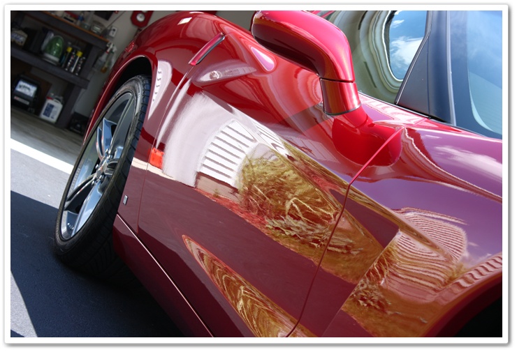 2008 Chevy Corvette in Crystal Red Metallic after an Esoteric Auto Detail