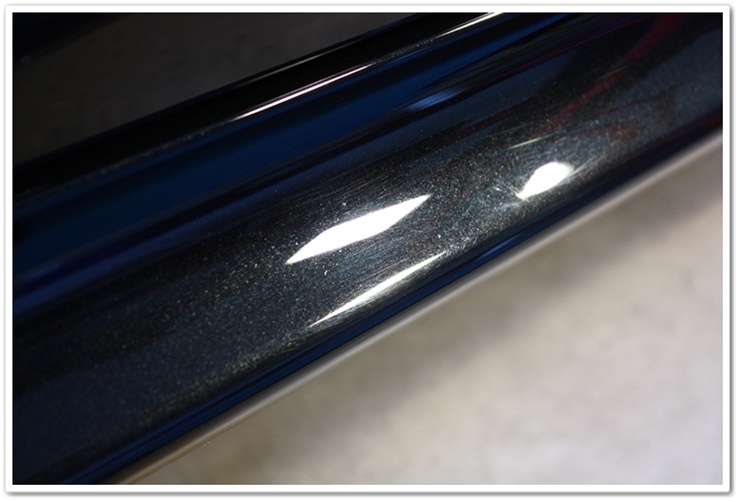 BMW M6 black sapphire before polishing