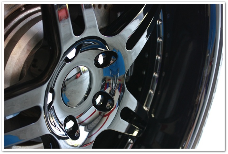 HRE wheels on a BMW M6 after polishing