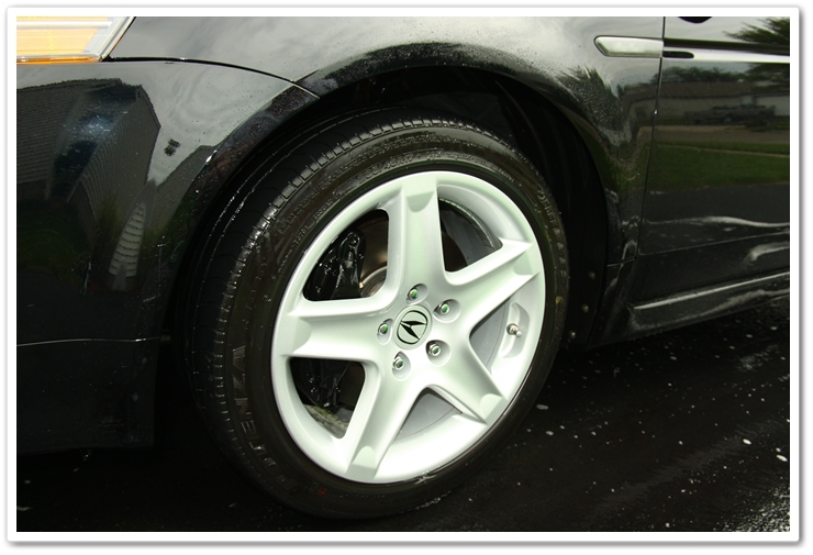 Wheels completely detailed after an Esoteric Auto Detail