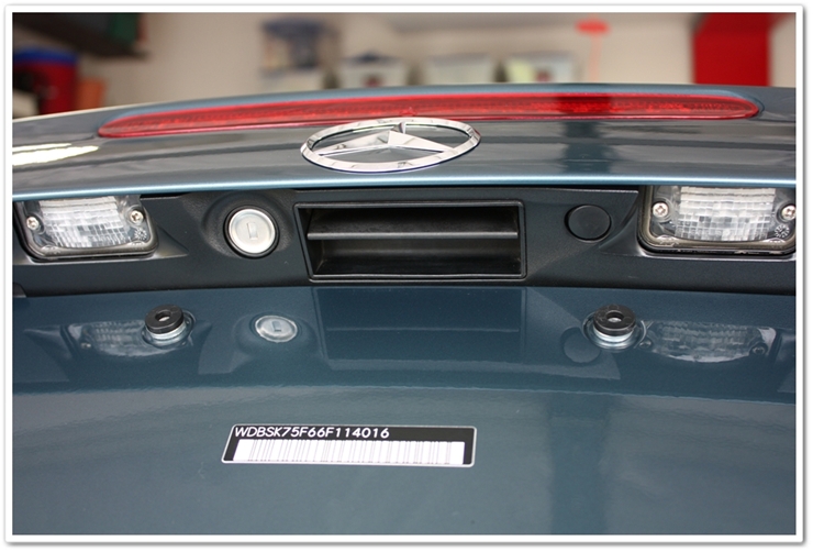 After detailing underside of Mercedes SL500 trunk lid