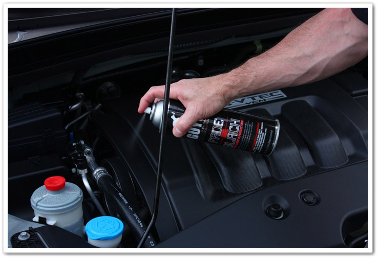 Dressing and protecting your engine bay with Chemical Guys Fade 2 Black