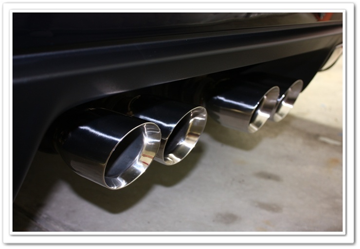 2008 Z06 Corvette exhaust tips after an Esoteric Auto Detail