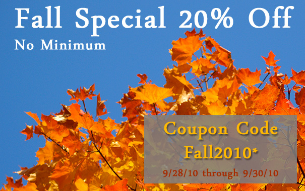 Fall Special 20% Off Fall Special 20% Off