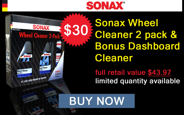 Sonax Wheel Cleaner 2 pack & Bonus Dashboard Cleaner Only $30 - Buy Now