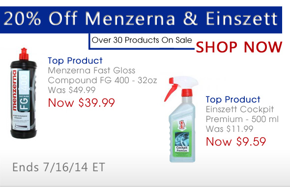 20% Off Menzerna & Einszett
