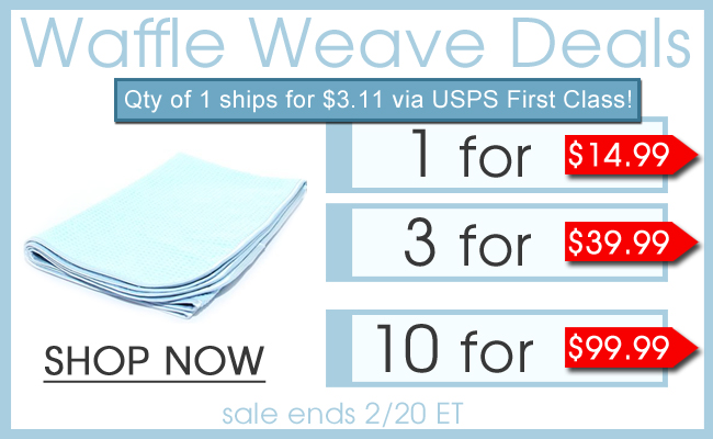 Waffle Weave Deals - 1 for $14.99, 3 for $39.99, 10 for $99.99 - Shop Now