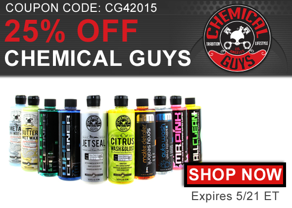 25% Off Chemical Guys - Coupon CG42015 - Shop Now