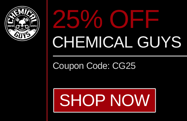 25% Off Chemical Guys and Free Bonus Sample - Coupon Code: CG25